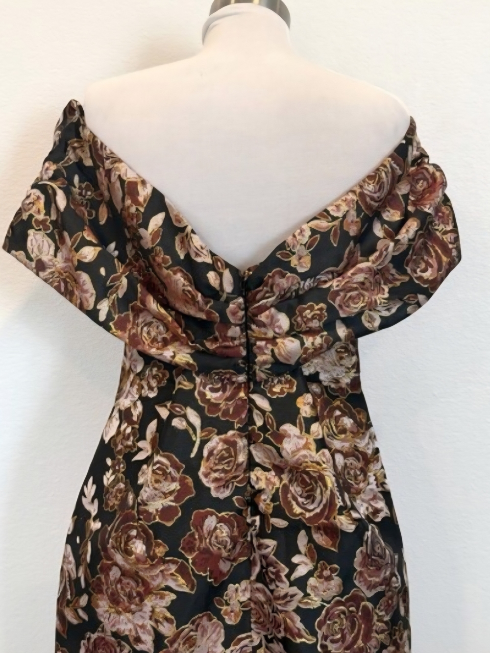 Petal & Pup Off-Shoulder Floral Maxi Dress in Brown and Black - Picture 7 of 11